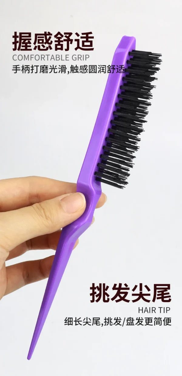 Explosive Three Rows of Bristle Comb Coiffure Curly Hair Fluffy Comb Evening Styling Comb Studio Pointed Tail  Для Волос - Image 17