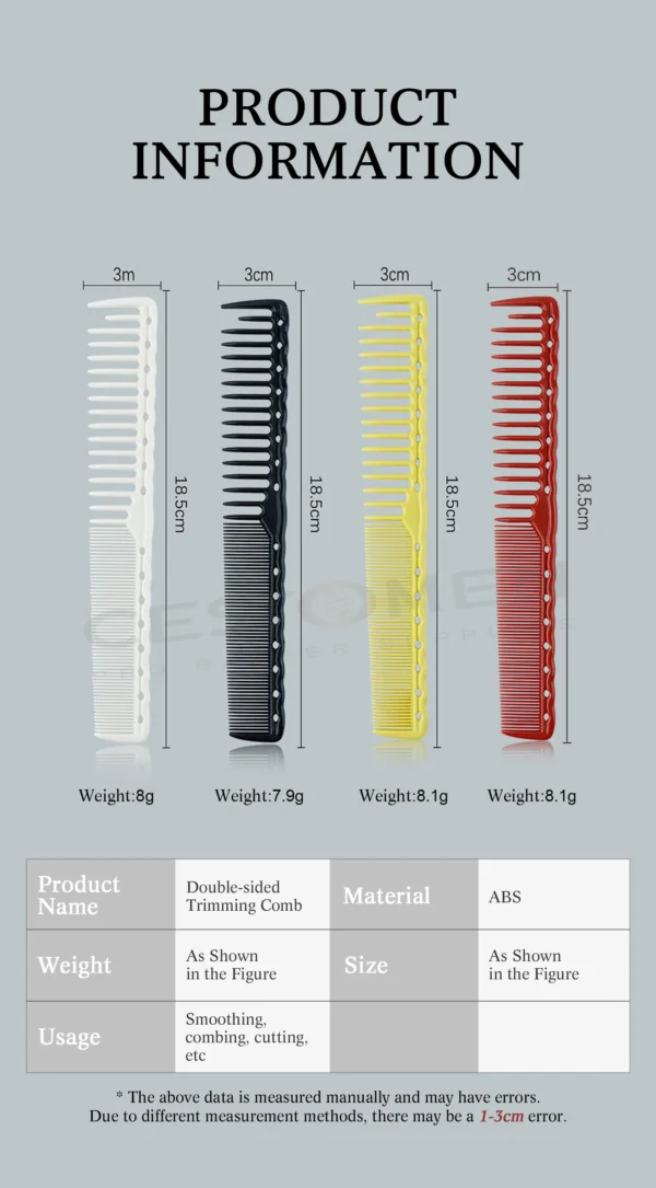 NEWEST Pro Stylist Tapered Comb Heat Resistant Women Smooth Hair Combs Barbershop Hair Cutting Comb For Men Hair Styling Tools - Image 22