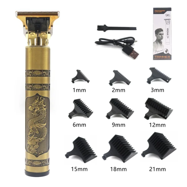 Professional T9 Hair Trimmer Machine Metal Body Beard Trimmer for Men Stainless Steel Blade Hair Clipper Beard Trimmer - Image 19