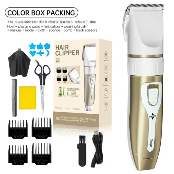 Home Electric Hair Clipper Set, Low Noise and Long Battery Life Hair Trimmer, USB Rechargeable Shaver and Hair Cutting Tool. - Image 8