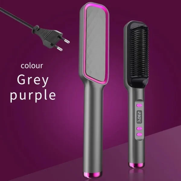 Hair Straightener Brush Heating Hot Comb Straightener Electric Hair Straightening Curly Multifunctional Iron Brush Comb Curler - Image 15