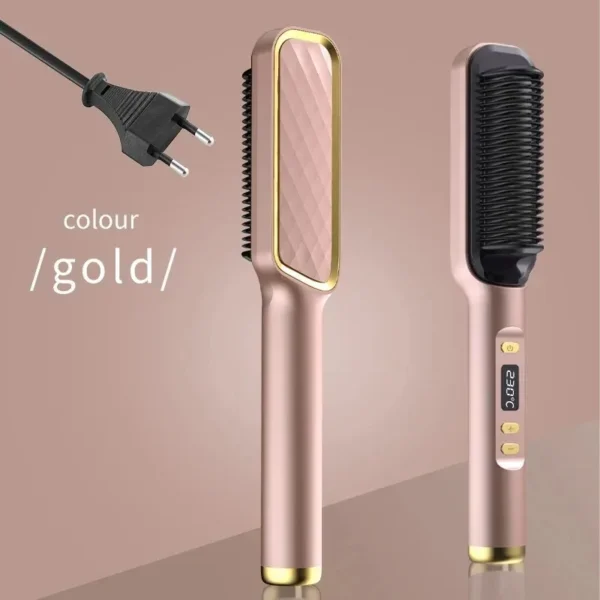 Hair Straightener Brush Heating Hot Comb Straightener Electric Hair Straightening Curly Multifunctional Iron Brush Comb Curler - Image 18