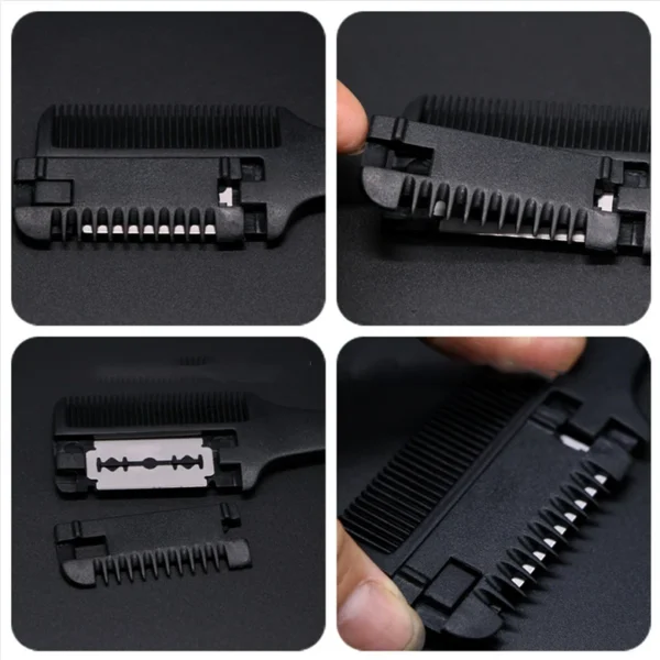 1pc Hair Cutting Comb Hair Brushes with Razor Blades Hair Trimmer Cutting Thinning Tools Barbershop Hair Salon Styling Tool Comb - Image 29