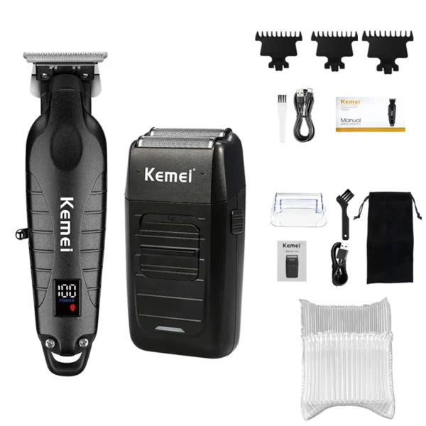Kemei Hair Clipper Kit for Men, Electric Shaver, Hair Trimmer, Professional Cutting Machine, KM-2290, KM-2293, KM-1102 - Image 10