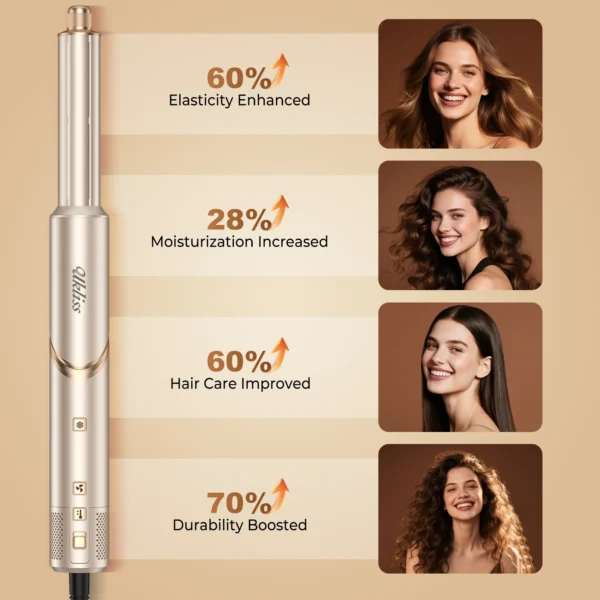 8 in 1 Hair Dryer Brush High Speed Brushless Blow Dryer Negative Ionic Hair Heating Brush Hot Air Styling Comb Auto Hair Curle - Image 10