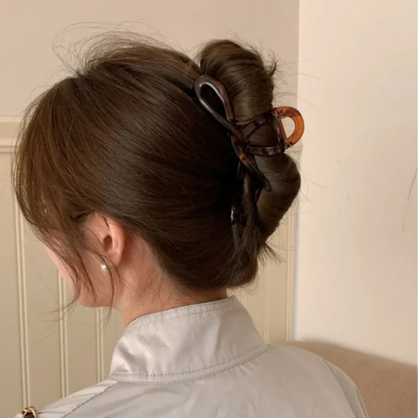 13cm Acrylic Ribbon Bow Hair Claws Crab Hair Clips Glossy Barrettes Headwear Hairpins Shark Ponytail For Women Hair Accessories - Image 11