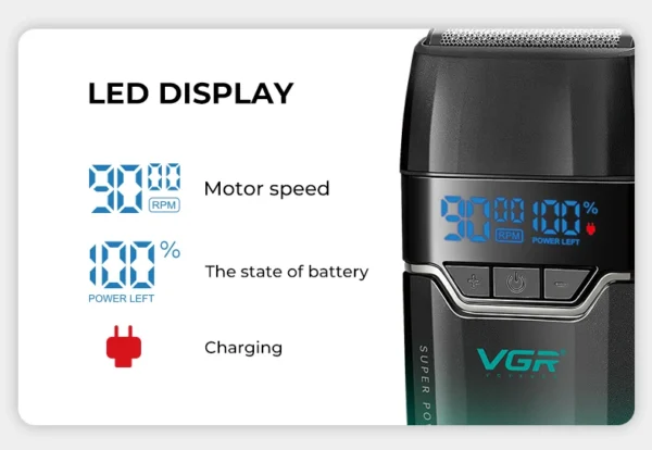 VGR Hair Clipper Professional Hair Cut Machine Face Shaver Barber Clippers Beard Trimmer Metal Trimmer for Men V-003 V-906 V-308 - Image 19