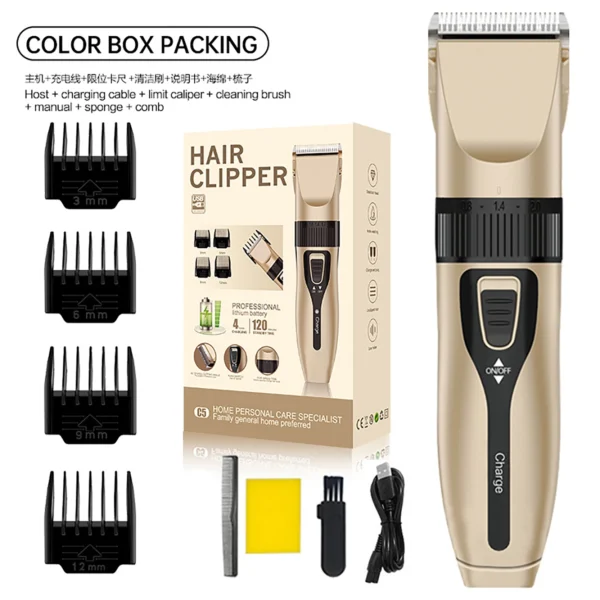 Home Electric Hair Clipper Set, Low Noise and Long Battery Life Hair Trimmer, USB Rechargeable Shaver and Hair Cutting Tool. - Image 15