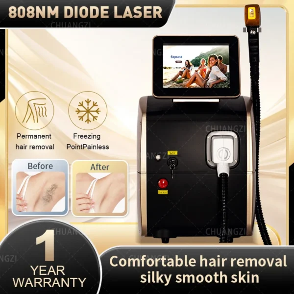 3000W Face 808nm Diode Laser Hair Removal Machine Alexandrit Permanent Painless Physical Underarm Body Care Depilation Equipment - Image 2