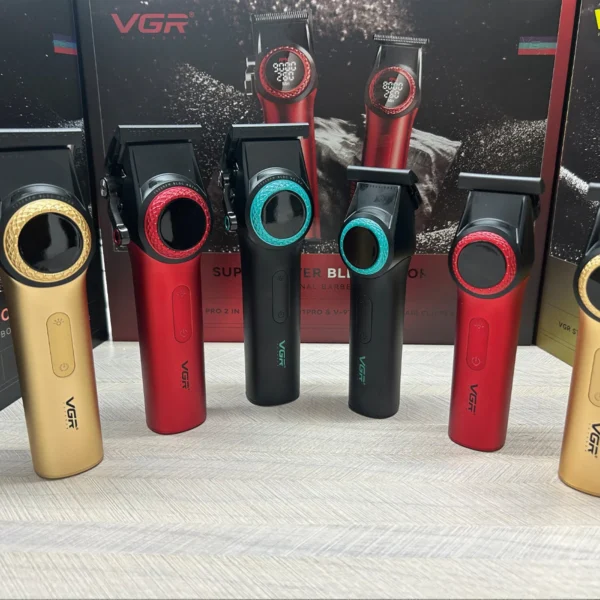 VGR 001 977 new hair trimming set high-end men's hair clipper intelligent digital display electric pusher carving and whitening - Image 21