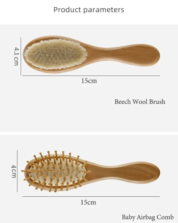 Personalized Wooden Baby Brush Custom Name Baby Wool Comb New Born Hair Brush Infant Head Massager Bath Brush Comb for Kids - Image 17
