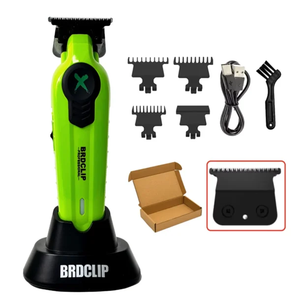 New 2025 BRDCLIP FA1T Green Professional Hair Trimmer Barber Carving Gradient Finish Machine Electric Clipper with Charger Stand - Image 12