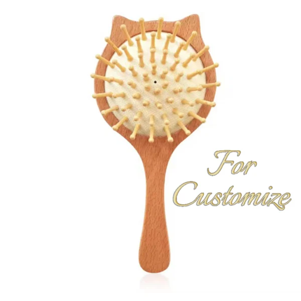 Personalized Wooden Baby Brush Custom Name Baby Wool Comb New Born Hair Brush Infant Head Massager Bath Brush Comb for Kids - Image 11