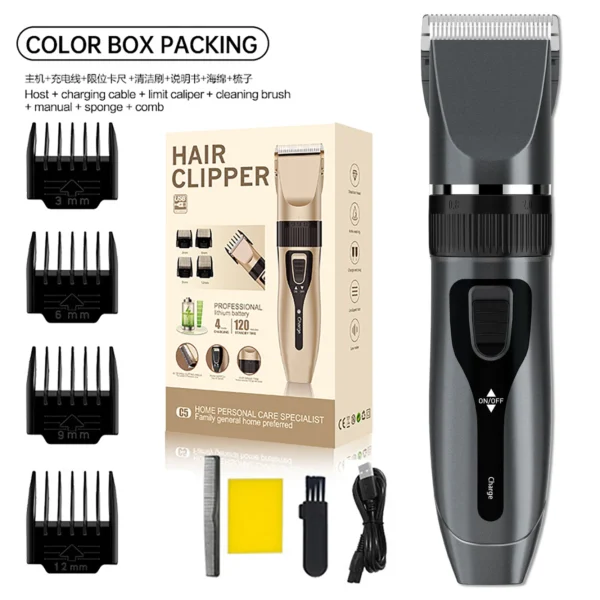 Home Electric Hair Clipper Set, Low Noise and Long Battery Life Hair Trimmer, USB Rechargeable Shaver and Hair Cutting Tool. - Image 9