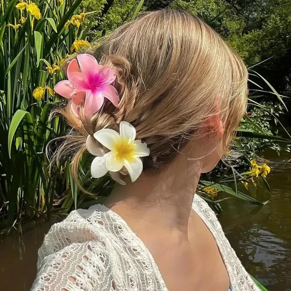 1/2/3 Pcs Hawaiian Gradient Flower Hair Claw Clip Women Fashion Large Hair Clip Girls Hairpin Barrettes Bohemia Hair Accessories - Image 3