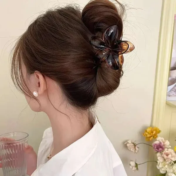 Korean Hawaiian Gradient Flower Hair Claw Clip For Women Girl Fashion Plastic Non Slip Hold Hairpin Barrette Hair Accessories - Image 45