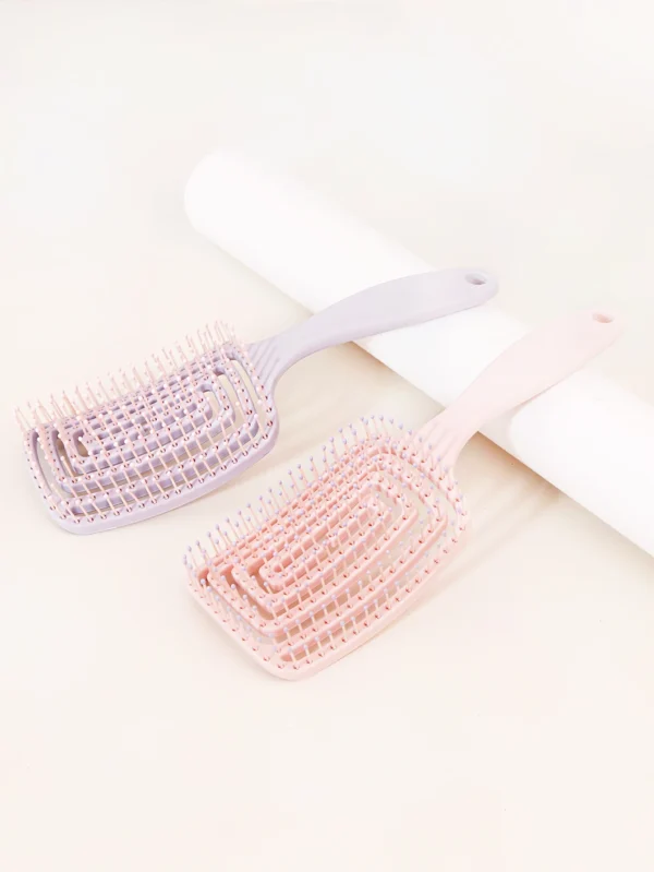 1PCS tangled hair brush, dual-purpose dry and wet, women's bent hair brush, long, thick, thin, and curly, for daily hair care - Image 3