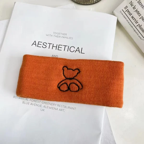 Autumn and winter high stretch knitted yoga headband face wash headband, hair tie outdoor warm headband - Image 16