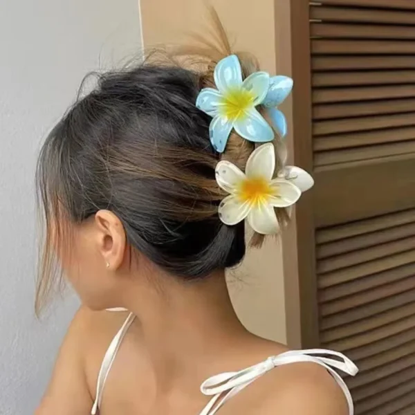 1/2/3 Pcs Hawaiian Gradient Flower Hair Claw Clip Women Fashion Large Hair Clip Girls Hairpin Barrettes Bohemia Hair Accessories - Image 4