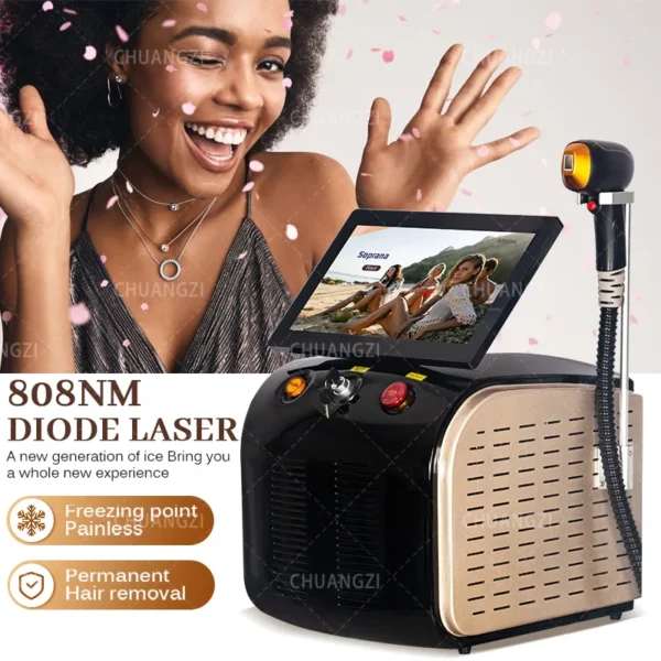 3000W High Power Ice Cooling 755 808 1064 Device Diode Laser Epilator Wavelength Painless 808nm Hair Removal Machine - Image 2