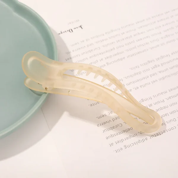 New Acrylic Matte Duckbill Hair Claws Barrettes Bow Solid Color Hair Clips Hair Accessories For Women Hairpin Ponytail Headwear - Image 9