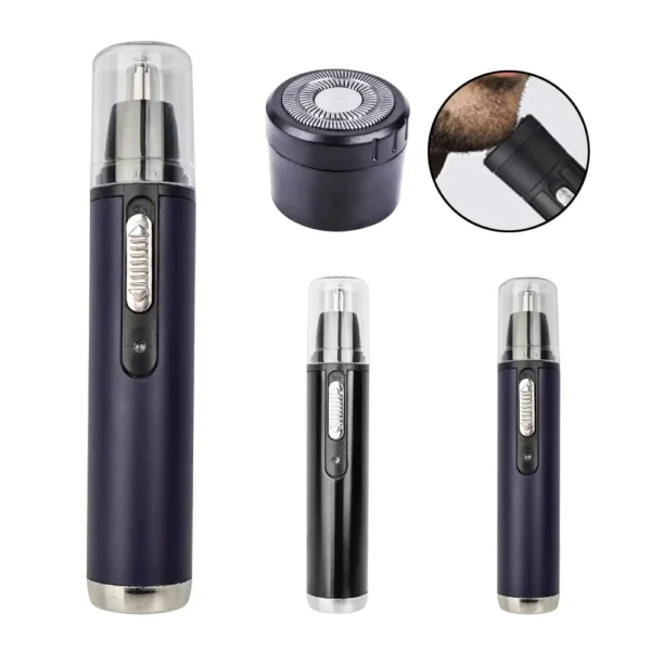 Houselin Nose Hair Trimmer 3-in-1 Multifunction, Painless Electric Shaver Beauty Kit for Wet and Dry Use of Ear Beard Face - Image 7