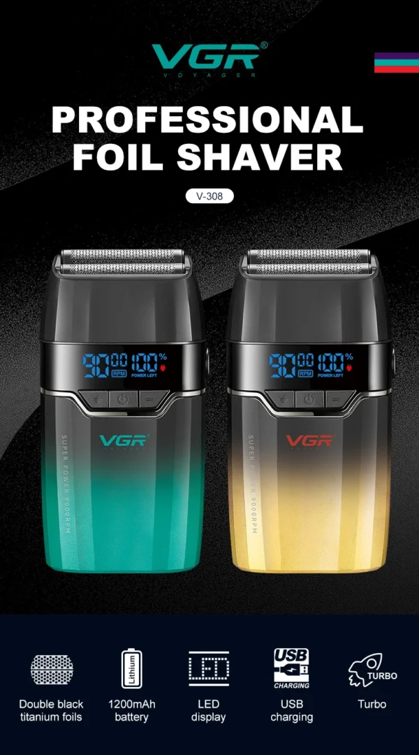 VGR Hair Clipper Professional Hair Cut Machine Face Shaver Barber Clippers Beard Trimmer Metal Trimmer for Men V-003 V-906 V-308 - Image 15