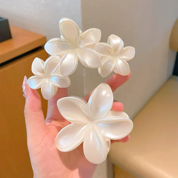Korean Hawaiian Gradient Flower Hair Claw Clip For Women Girl Fashion Plastic Non Slip Hold Hairpin Barrette Hair Accessories - Image 32
