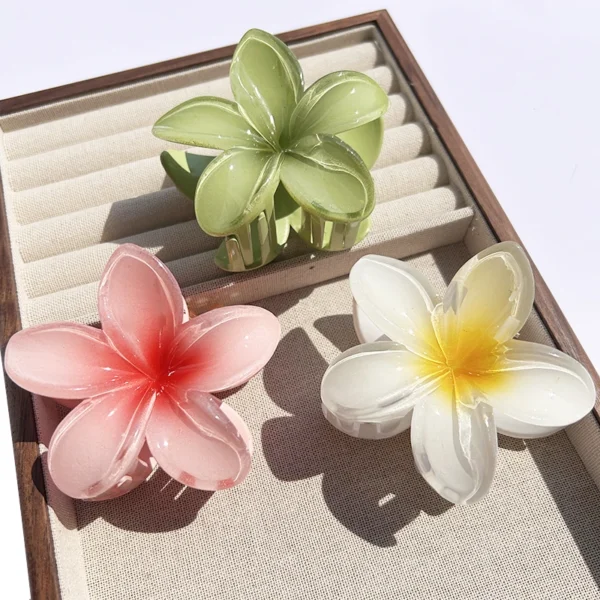 1/2/3 Pcs Hawaiian Gradient Flower Hair Claw Clip Women Fashion Large Hair Clip Girls Hairpin Barrettes Bohemia Hair Accessories - Image 22