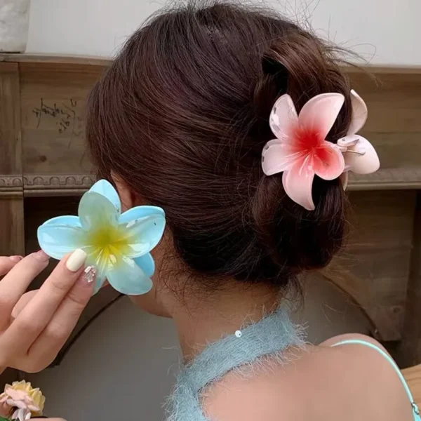 New Hawaiian Gradient Hair Clips Women Flower Hair Claws Shark Hairpins Vacation Beach Style Hairpins Hair Accessories - Image 20
