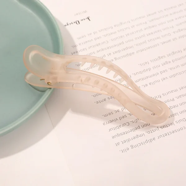 New Acrylic Matte Duckbill Hair Claws Barrettes Bow Solid Color Hair Clips Hair Accessories For Women Hairpin Ponytail Headwear - Image 10