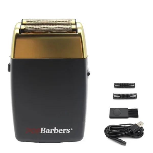 New 11000 RPM 7W Pop Barbers P620 Professional Electric Men's Beard Trimmer Double Foil Shaver Electric Shaver USB Hair Clipper - Image 7