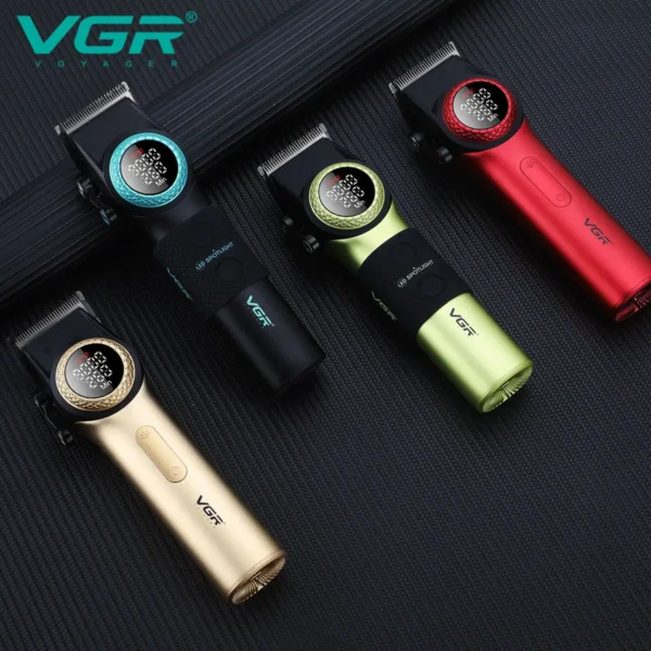 VGR 001 977 new hair trimming set high-end men's hair clipper intelligent digital display electric pusher carving and whitening - Image 4