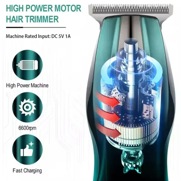 GREENLYCA Professional Cordless Hair Clipper Fast Charging Rechargeable Barber Trimmer For Men Styling Grooming Tool - Image 5