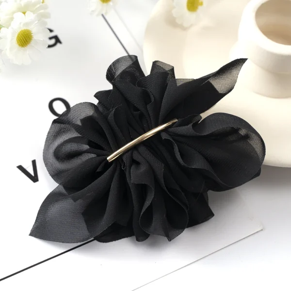 Big Spring Hair Claw Clips Women Metal Chiffon Flowers Ponytail Holder Hairpin Barrettes Fashion Girls Hair Accessories Hairgrip - Image 11