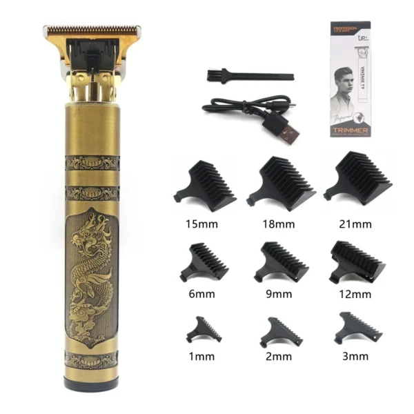 Professional T9 Hair Trimmer Machine Metal Body Beard Trimmer for Men Stainless Steel Blade Hair Clipper Beard Trimmer - Image 12
