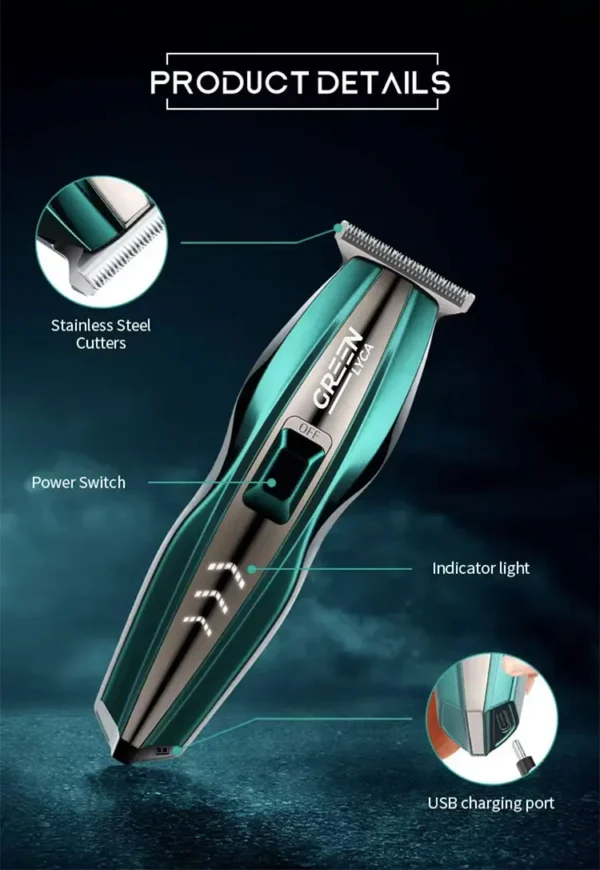 GREENLYCA Professional Cordless Hair Clipper Fast Charging Rechargeable Barber Trimmer For Men Styling Grooming Tool - Image 7