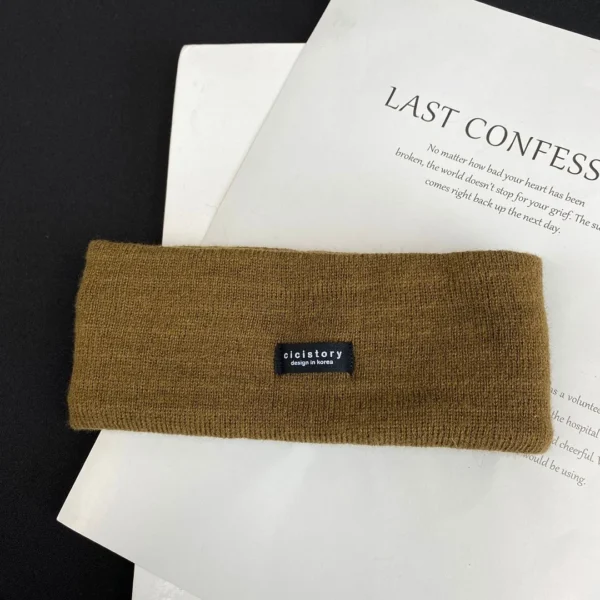 Autumn and winter high stretch knitted yoga headband face wash headband, hair tie outdoor warm headband - Image 7