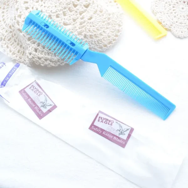 1pc Hair Cutting Comb Hair Brushes with Razor Blades Hair Trimmer Cutting Thinning Tools Barbershop Hair Salon Styling Tool Comb - Image 13