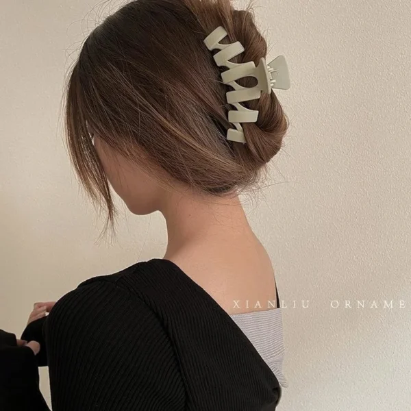 Women Hair Claw Clips Korea Coffee Beige Acrylic Large Hair Claw Hairpin Geometric Barrettes Crab Girl Headwear Hair Accessories - Image 59