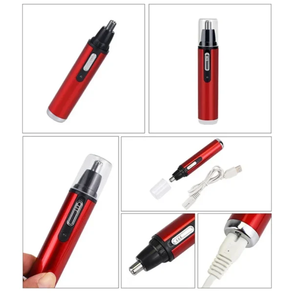 Houselin Nose Hair Trimmer 3-in-1 Multifunction, Painless Electric Shaver Beauty Kit for Wet and Dry Use of Ear Beard Face - Image 2