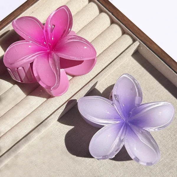 1/2/3 Pcs Hawaiian Gradient Flower Hair Claw Clip Women Fashion Large Hair Clip Girls Hairpin Barrettes Bohemia Hair Accessories - Image 8