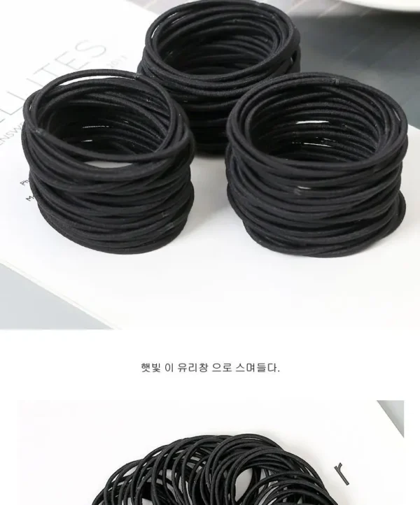 100PCS/Set Women 3.5CM Basic Nylon Elastic Hair Bands Ponytail Hair Scrunchie Rubber Bands Headband Hair Accessories Headwear - Image 23