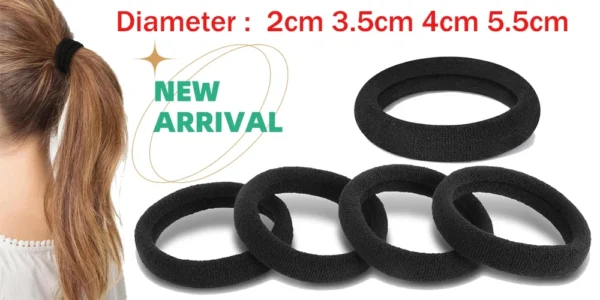 10/30/50pcs 4MM Black Ponytail Holder Elastic Hair Bands Scrunchies For Women Men Girl Lady Hairband Leagues Headband Accessory - Image 13