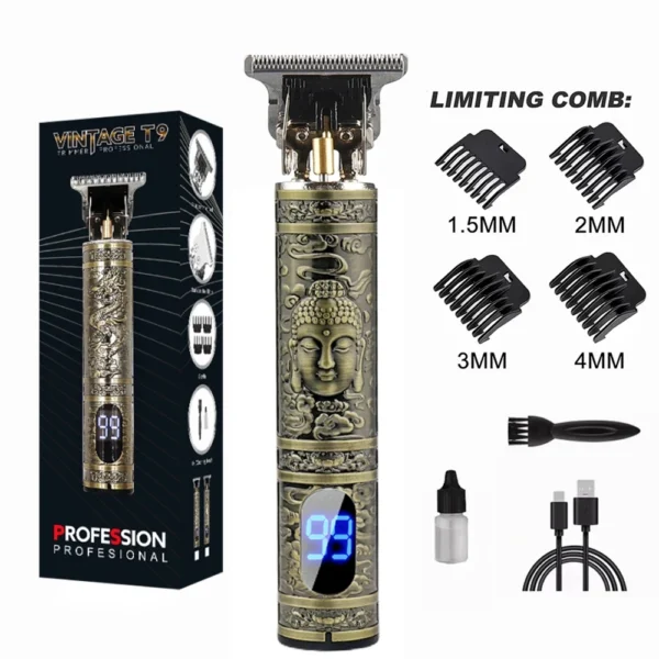 T9 LCD Electric Hairdresser Oil Shaving Head Electric Pusher Carving Electric Pusher Clipper Hair Precision Trimmer for Men Care - Image 26