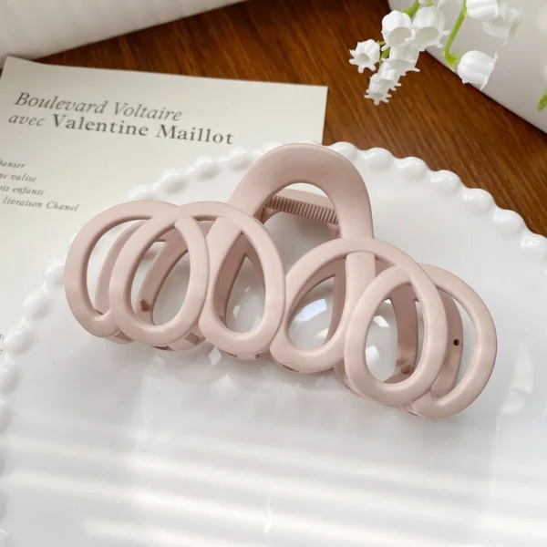 Frosted Hollow Hair Claw Bow Hair Clip Crab Elegant Hairpin Women Barrette Solid Headband Simple Korean Fashion Hair Accessories - Image 11