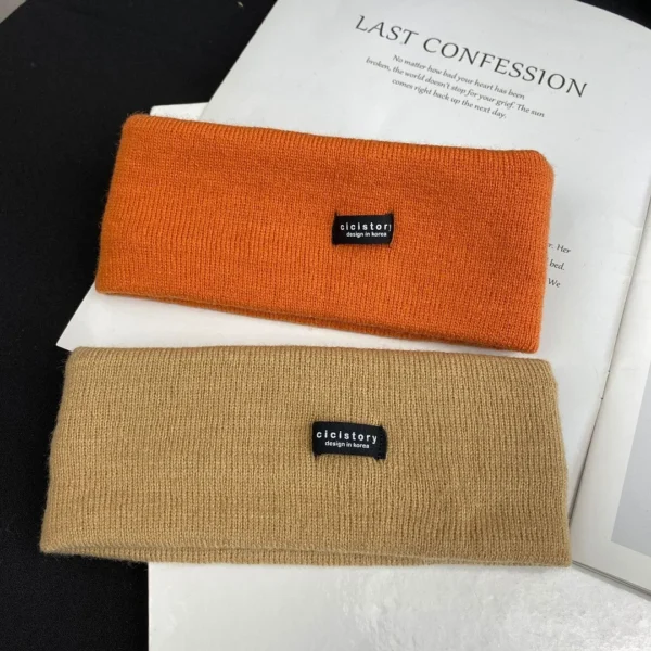 Autumn and winter high stretch knitted yoga headband face wash headband, hair tie outdoor warm headband - Image 22