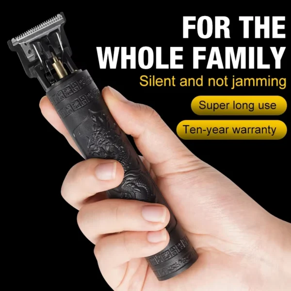 Vintage USB Charging Electric Hair Trimmer Portable Barber Clipper Professional Haircut Machine for Men - Boyfriend Gift
