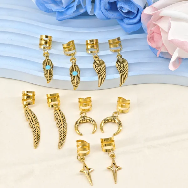 250Pcs Turquoise Pendant Summer DIY Dreadlock Braid Hair Beads Hair Ring Boho Style Hair Accessories Loc Hair Jewelry for Braids - Image 3