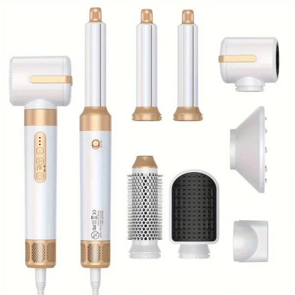Tinsol 7 In 1 Hair Dryer Brush Brushless High Speed Hair Dryer with Diffuser Ionic Blow Dryer Hot Air Styling Comb Hair Curler - Image 7